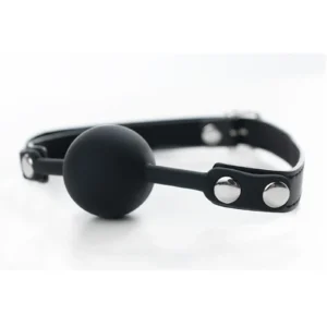 Fantasy — black silicone ball gag with adjustable straps