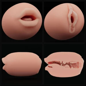 Lovetoy Slider Double-Ended — Two-Sided Masturbator with Mouth and Vagina