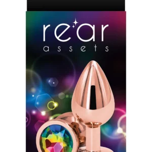 NS Novelties Rear Assets Rose Gold M — Aluminum Anal Plug