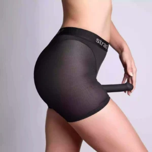 Strap-on-me HALO - Black High-Waist Harness, XS