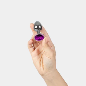 Secret Play Purple Jewelled S — Purple Metal Anal Plug
