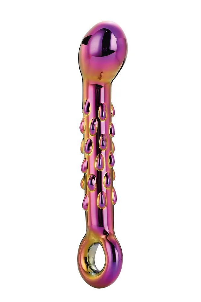 Glamour Glass Ribbed G-Spot Dildo - Image 2