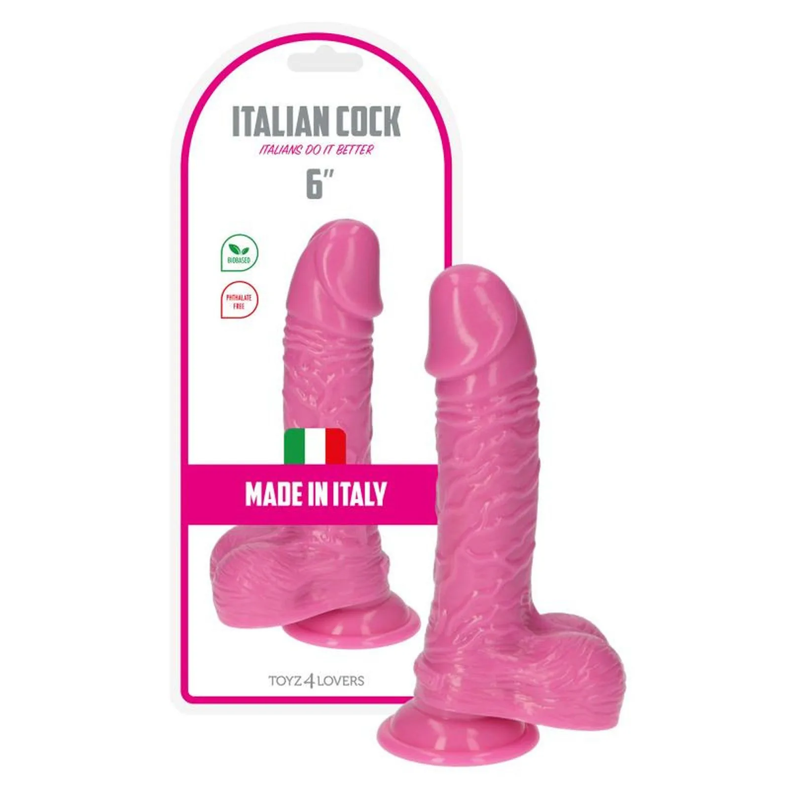 Toyz4lovers Michelangelo Pink — Realistic Dildo with Suction Cup Base