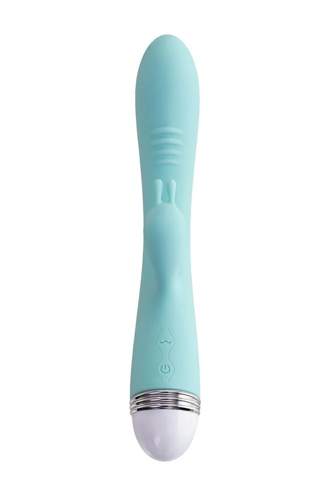 Vibrator with Clitoral Stimulator Flovetta by Toyfa Iris, Silicone, Mint, 22 cm - Image 3
