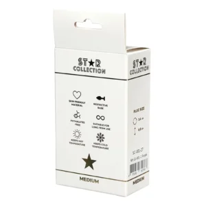 Star Collection Purple Silicone Anal Plug M with Pink Stone