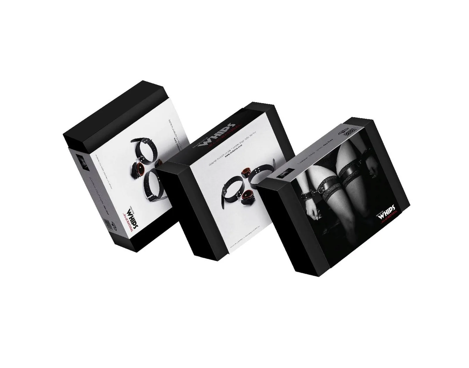 Whips Collection Cuffs - Leather Restraint System for Wrists and Thighs