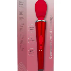 Caresse Compact Wand Massager — Red Compact Wand Massager