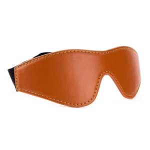 Dream Toys Blaze Elite Faux Leather Eye Mask, Cognac