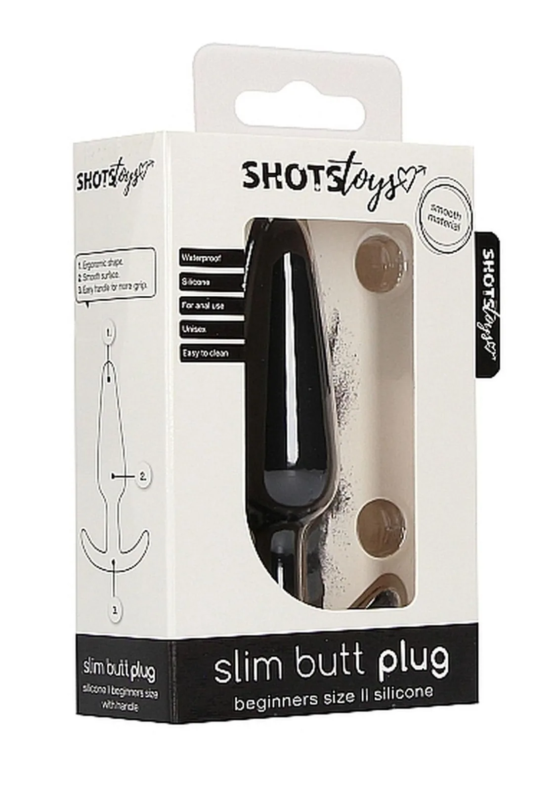 ShotsToys Slim Butt Plug — Black Anal Plug