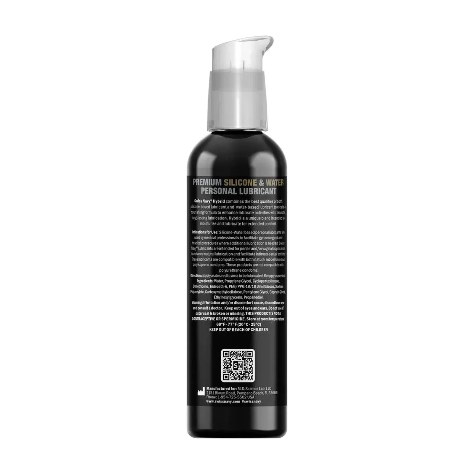 Hybrid - Premium Silicone and Water Hybrid Lubricant - 4 fl oz / 118 ml - Image 3