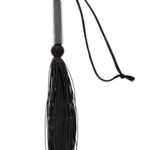 Guilty Pleasure BDSM GP Silicone Flogger Whip Black — silicone flogger