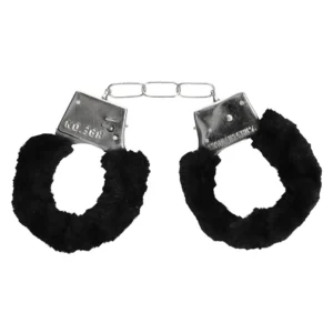 Ouch! Pleasure Furry Handcuffs with Quick-Release Button