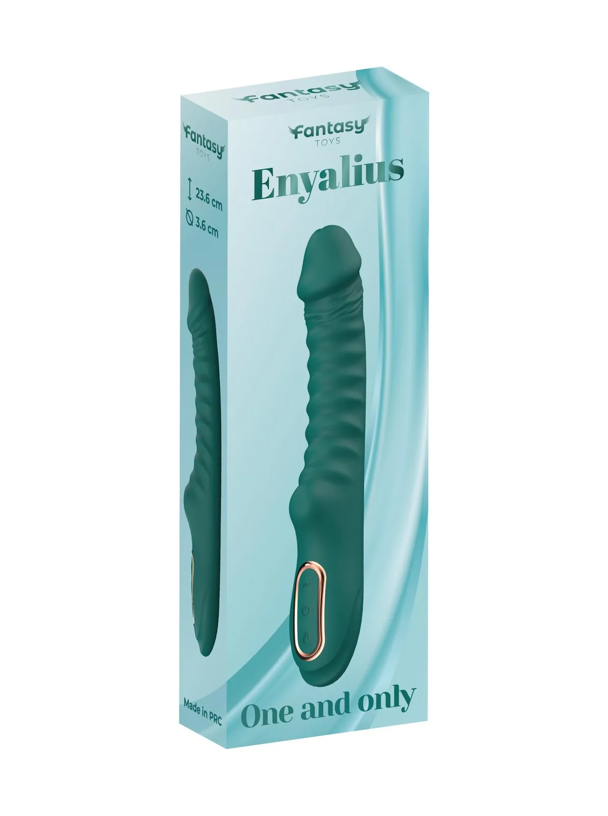 Enyalius Ribbed Silicone Vibrator Green - Image 2