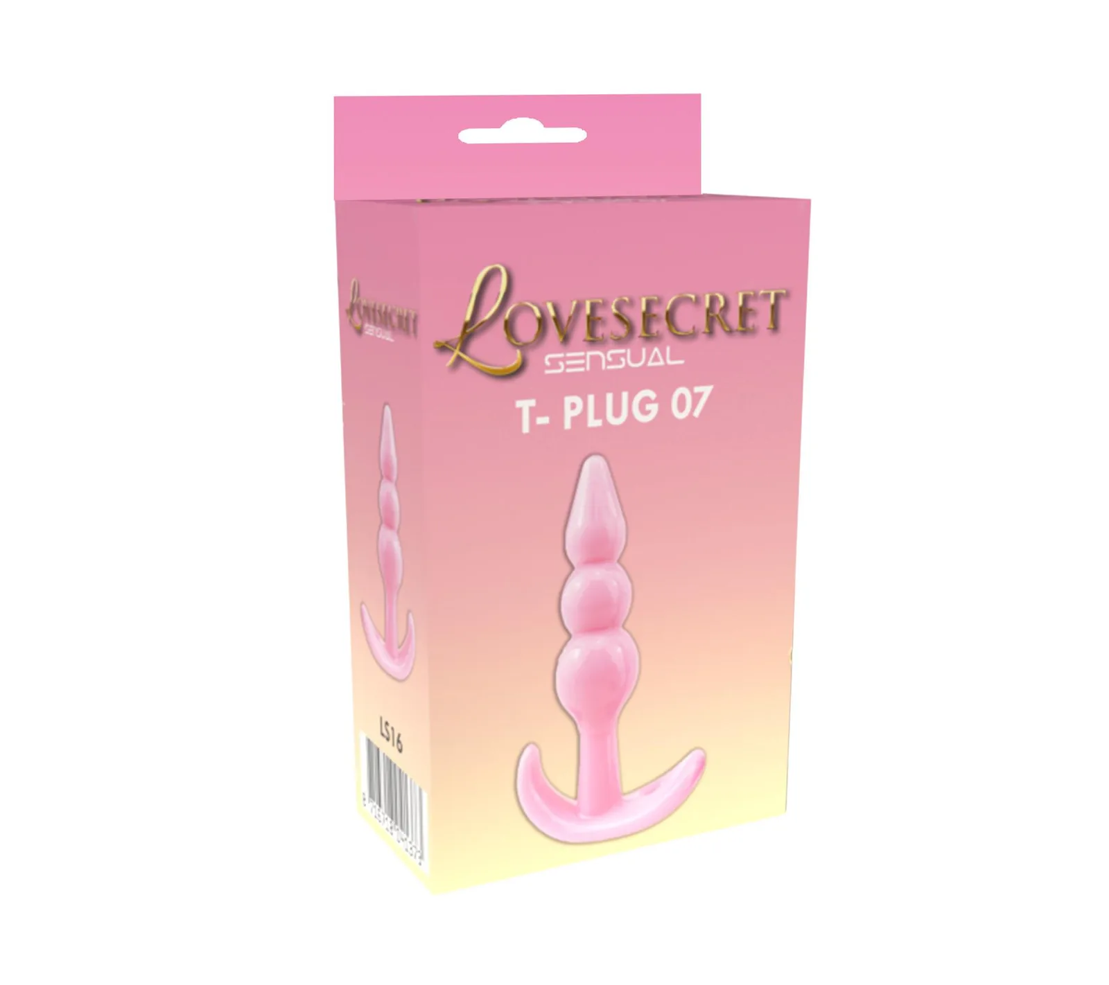 Lovesecret Sensual LS16 – T-Plug 07 Pink | Anal plug for beginners | 9.3 cm | Flexible and body-safe TPE | T-shaped base - Image 2