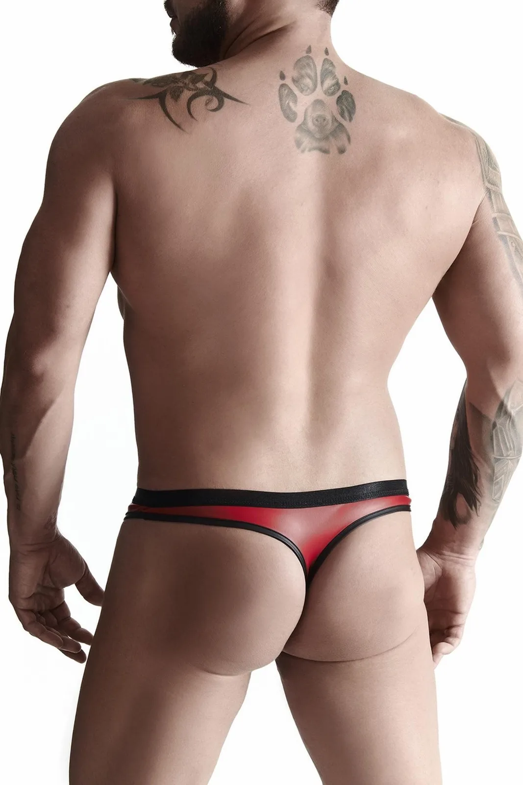 Regnes Fetish Planet Men's Thong with Decorative Front Panel, Size S