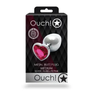 Ouch! Heart Gem Butt Plug - Medium Anal Plug