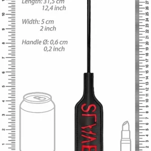 Ouch! Crop SLAVE Small - Black Eco-Leather Flogger