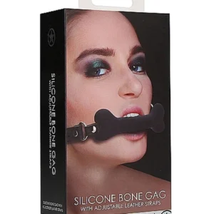 Ouch! Bone Gag — black dog bone shaped ball gag