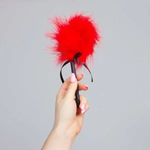 Secret Play Mini Whip Red Feather Tickler — mini feather flogger