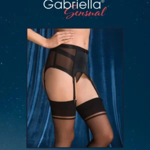Gabriella Betel — black stockings with silicone band, 20 DEN, M/L