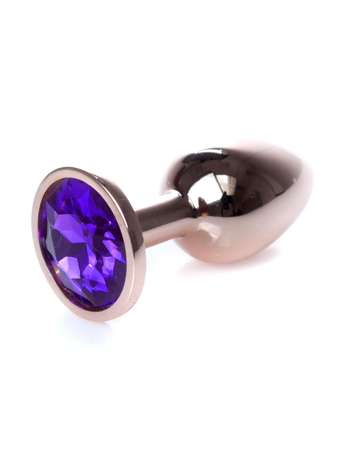 B - Series HeavyFun Plug-Jewellery Red Gold Plug - Purple Anal Plug