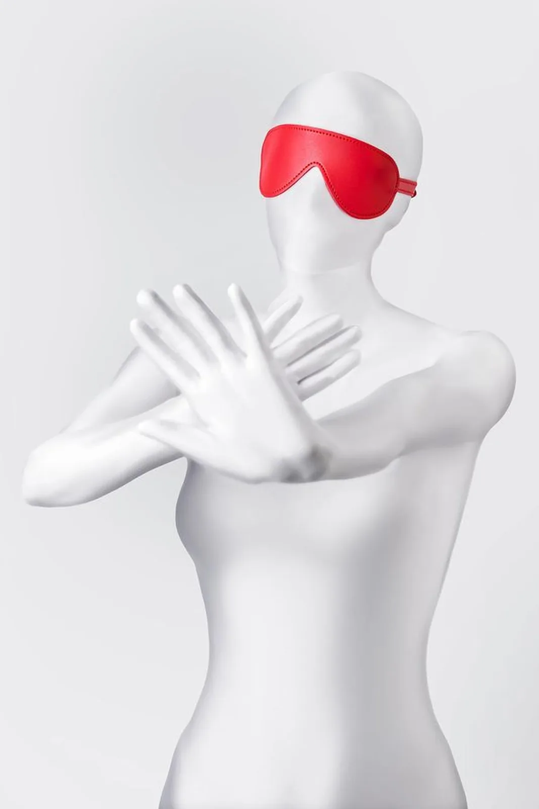 Anonymo Mask, PU Leather, Red, 65 cm - Image 2