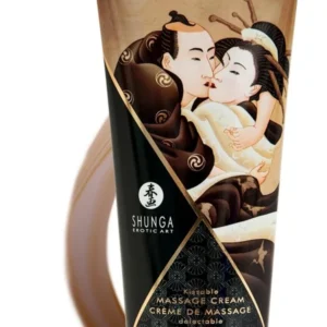 Shunga Kissable Cream Intoxicating Chocolate — Edible Massage Cream with Chocolate Flavor, 200 ml