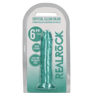 RealRock Crystal Clear Realistic Dildo with Suction Cup, 14.5 cm