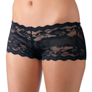 Cottelli LINGERIE Black Lace Panties – Open Back