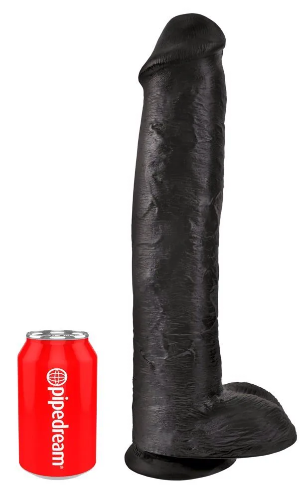 King Cock 15" Cock with Balls Dark - Image 2