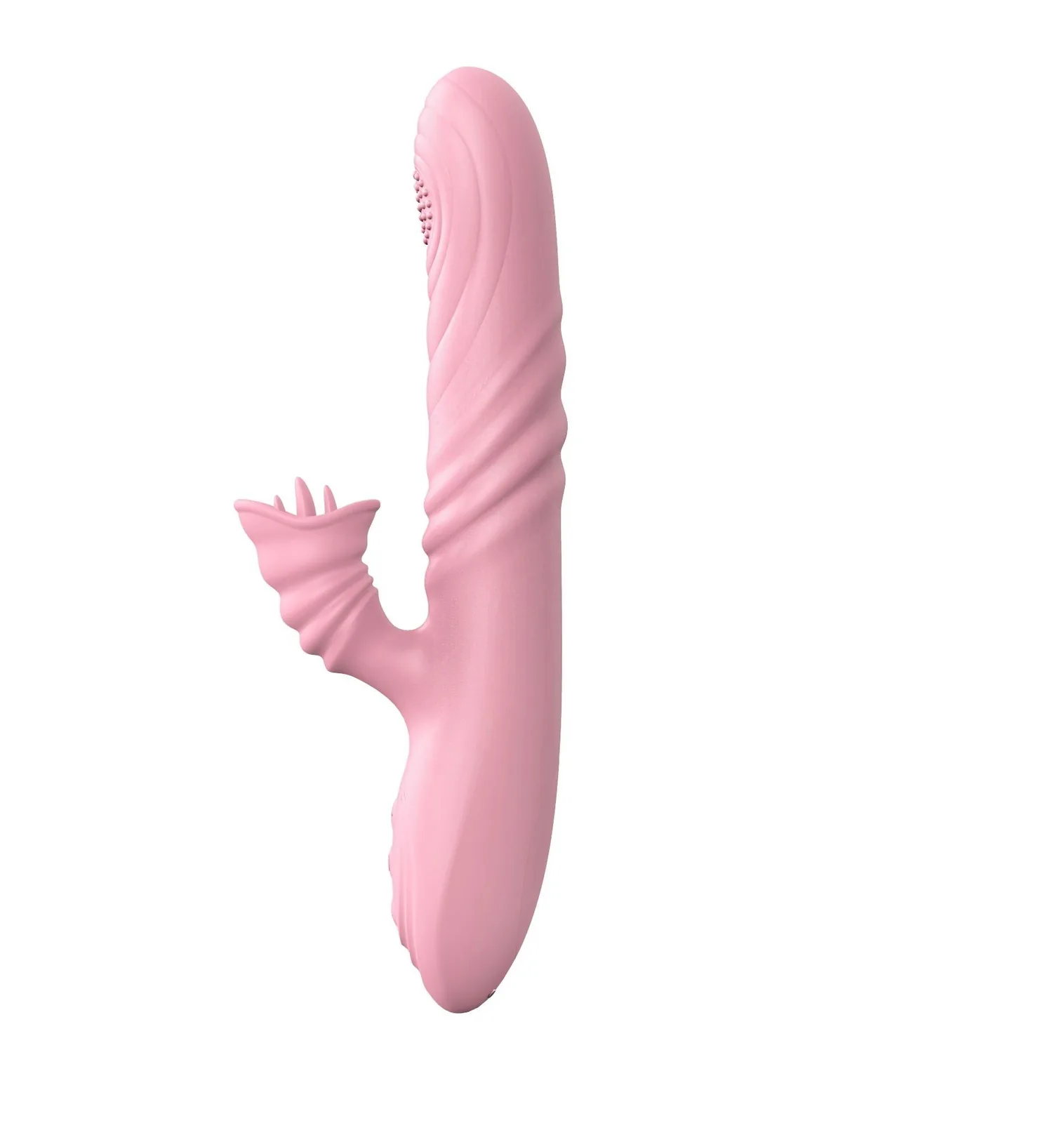 Vibrator Angelia, USB 3 thrusting functions / 20 vibrations Flesh - Image 3