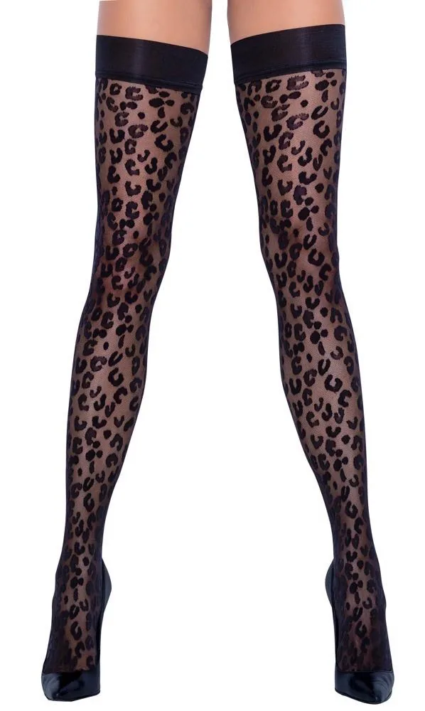 Leopard Hold-Up Stockings 3 - Image 2