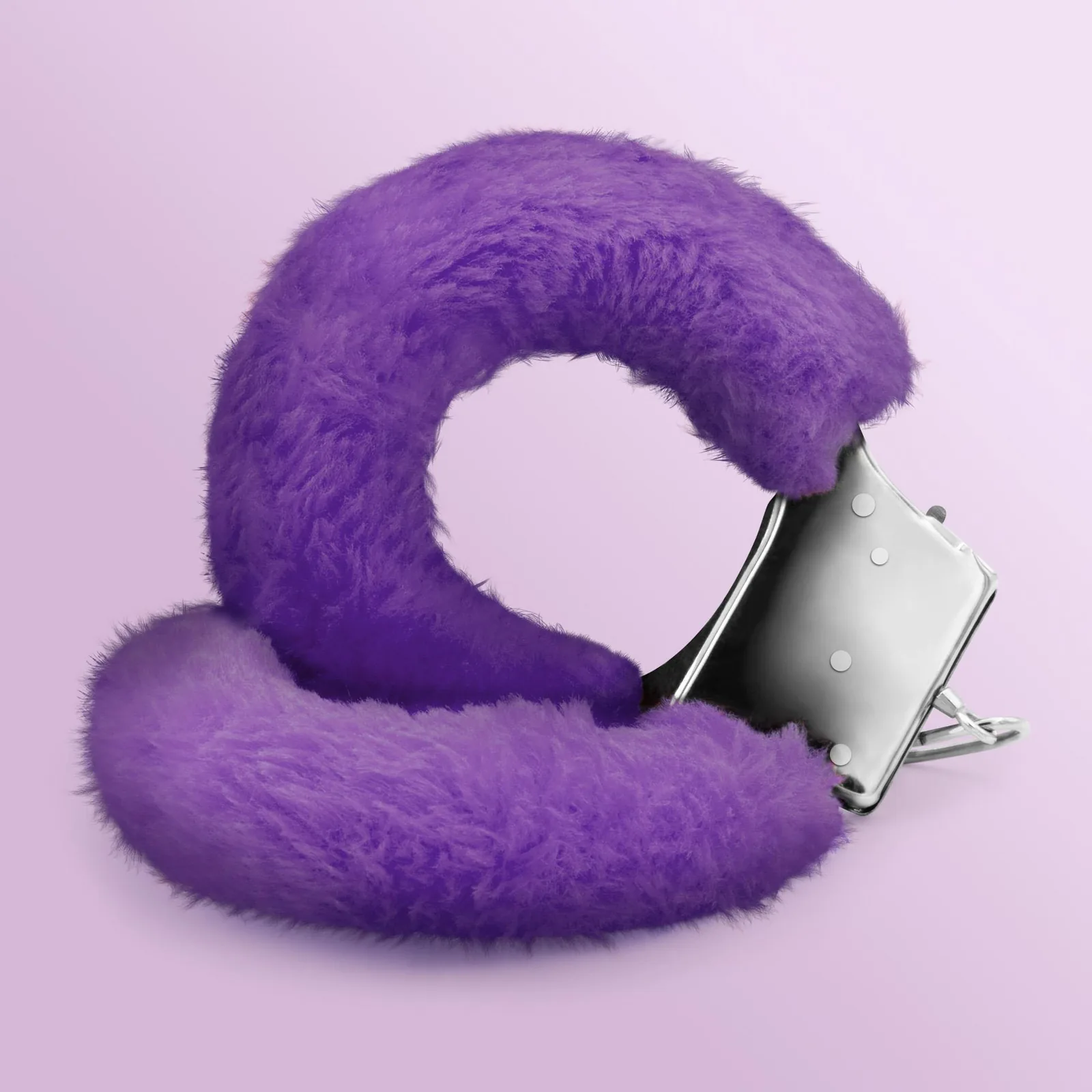 LOVE CUFFS FURRY HANDCUFFS CRUSHIOUS PURPLE - Image 2