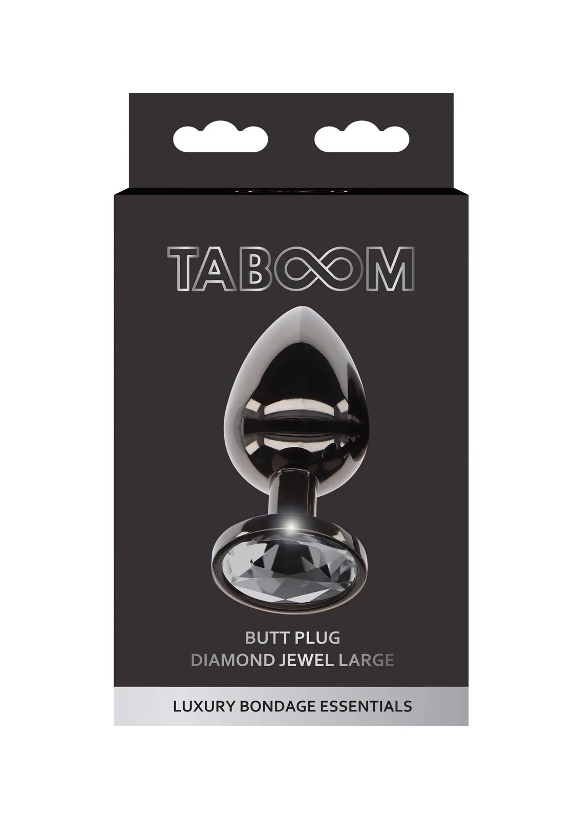 Taboom Butt Plug With Diamond Jewel L Black — Aluminum Anal Plug
