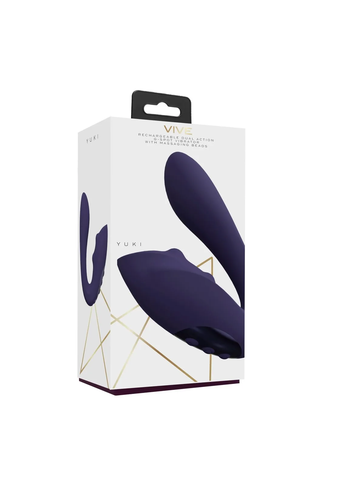 VIVE - Yuki - Rechargeable Dual Motor - G-Spot Vibrator with Massaging Beads - Purple - Image 3
