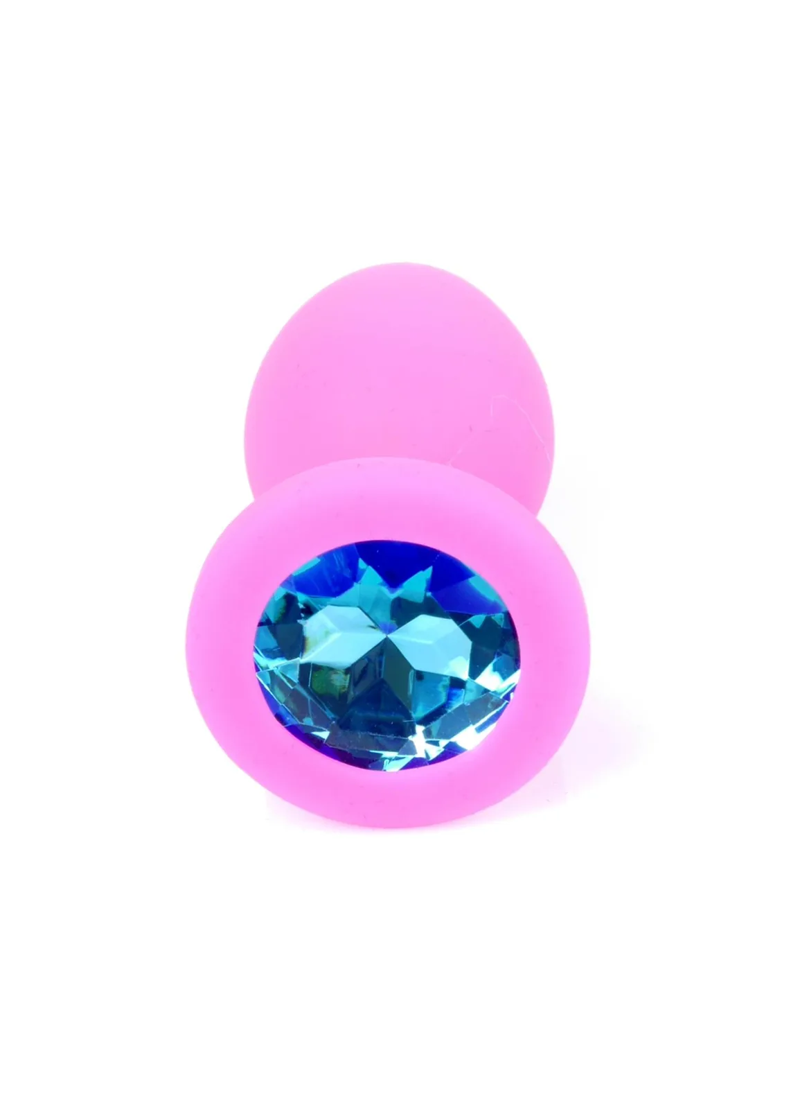B - Series HeavyFun Plug-Jewellery — Silicone Anal Plug with Blue Crystal