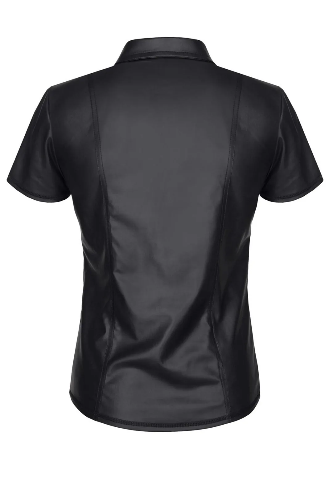 Regnes Fetish Planet RMEmilio001 — Black Wetlook Polo Shirt, Size 3XL
