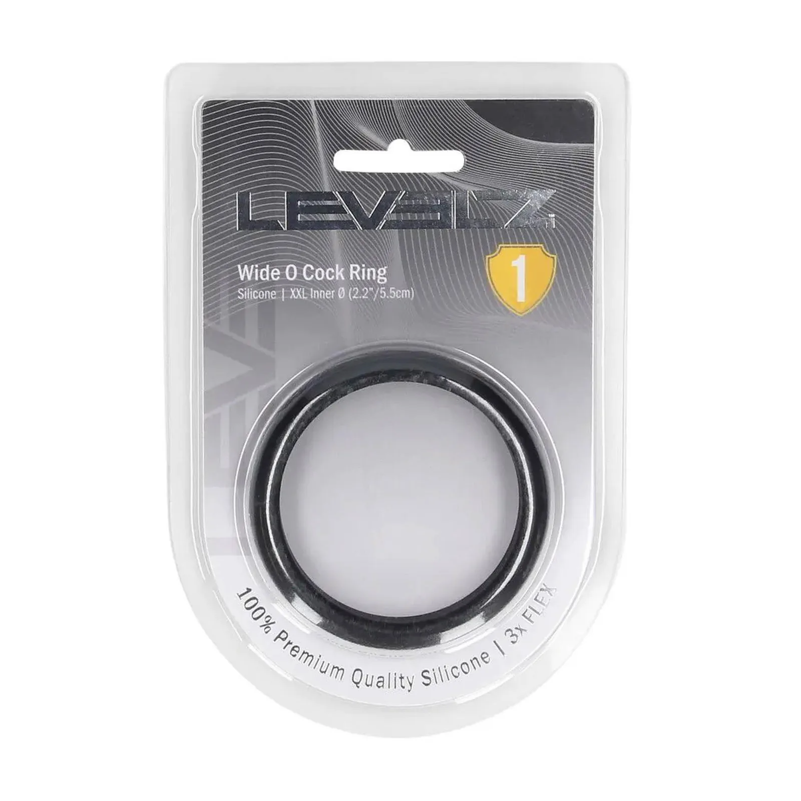 Levelz Wide O silicone erection ring XXL, black