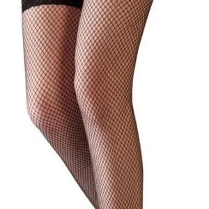 Cottelli LEGWEAR Hold-up Net Stockings 3 - Fishnet Stockings with Lace Top