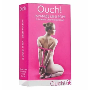02-e380e378fd6d.webp Ouch! Japanese Mini Rope - Pink Bondage Rope, 1.5 m