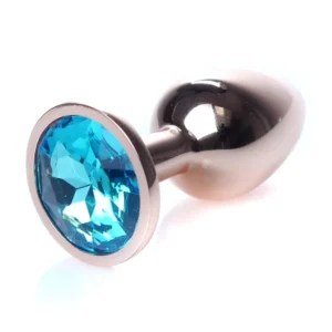 B - Series HeavyFun Plug-Jewellery Red Gold PLUG — Anal Plug Light Blue