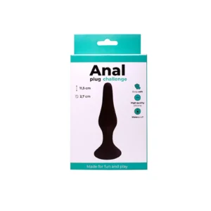 Fantasy Anal Plug Black Medium Straight Shaft
