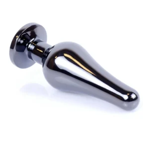 MyLove Toys Jewellery Dark Silver — Metal Anal Plug with Crystal
