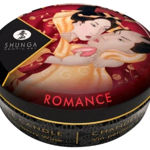 Shunga Mini Massage Candle Strawberry Sparkling Wine — massage candle