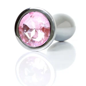 B - Series HeavyFun Plug-Jewellery Silver PLUG-Rose M — Stainless Steel Anal Plug