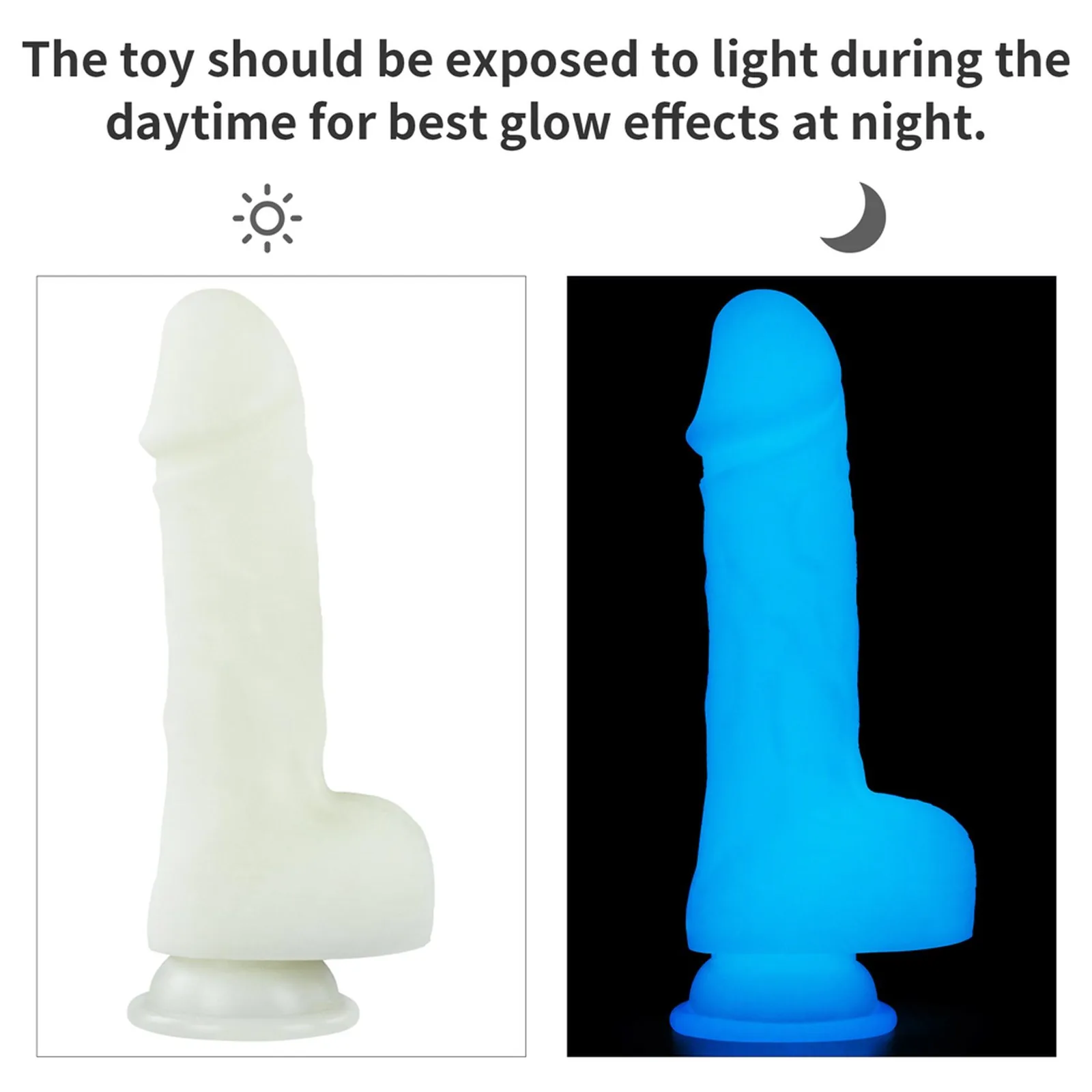 Lovetoy Lumino Play Dildo with Rounded Tip and Glow-in-the-Dark Effect