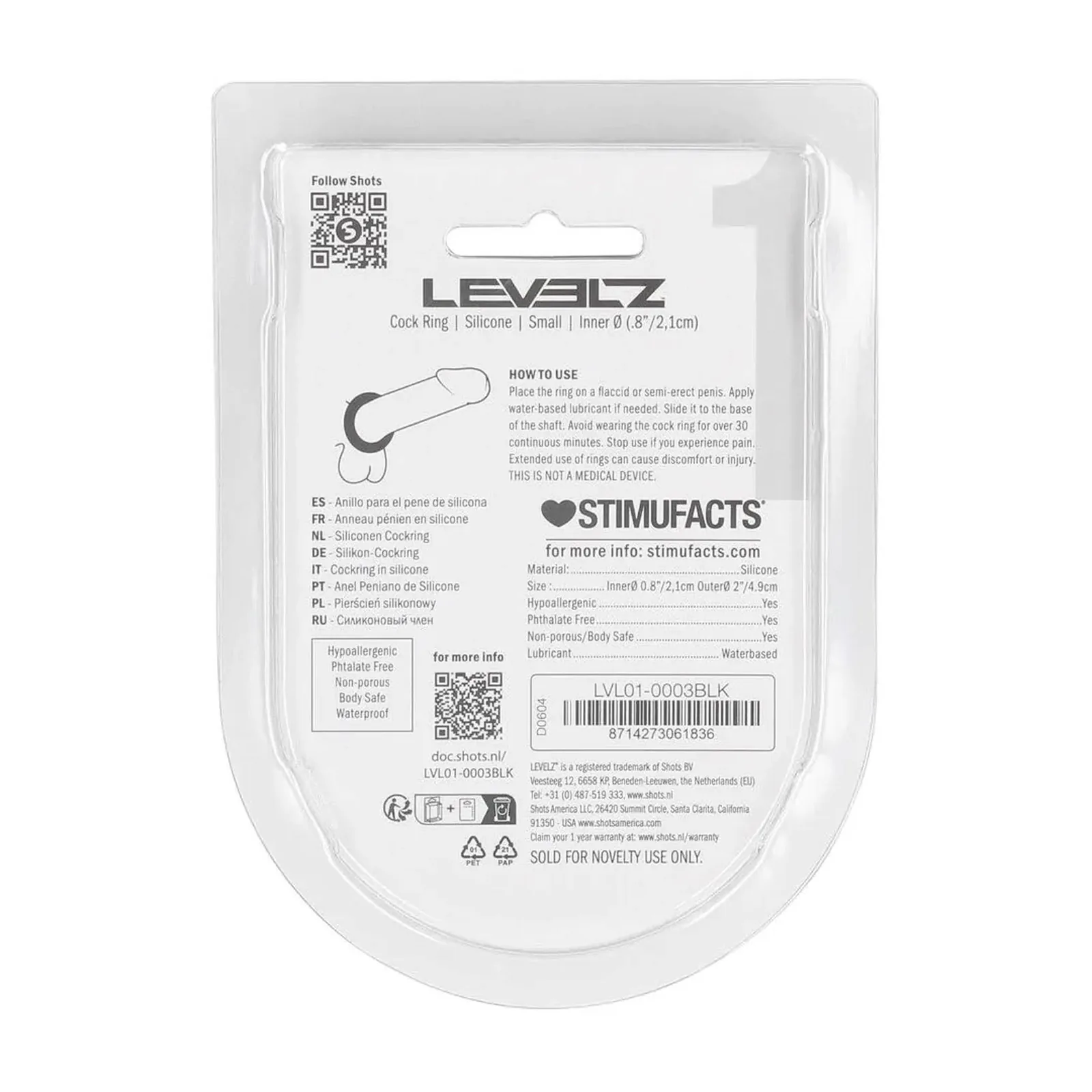 Liquid Silicone Cockring - S - Black - Image 3