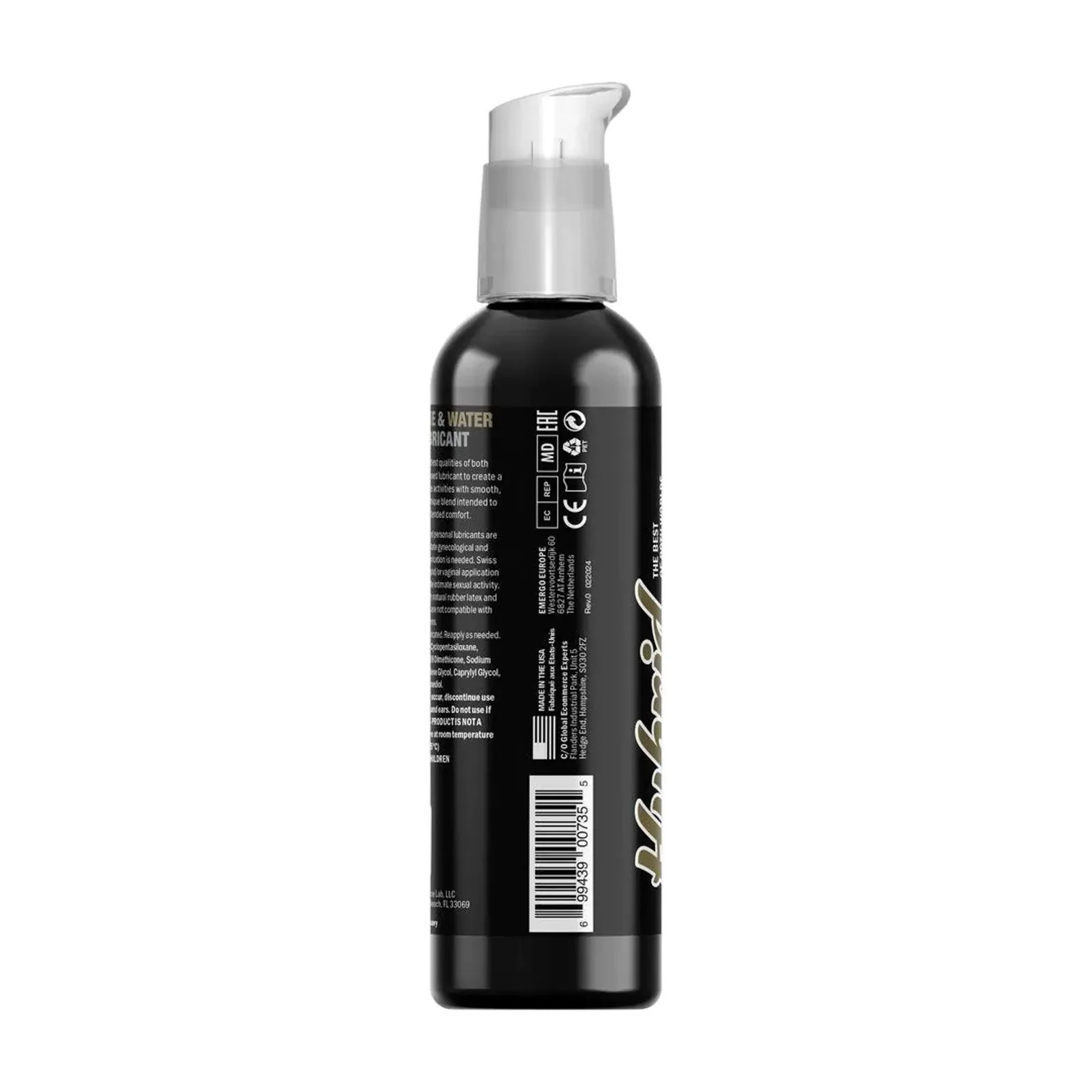 Hybrid - Premium Silicone and Water Hybrid Lubricant - 4 fl oz / 118 ml - Image 4