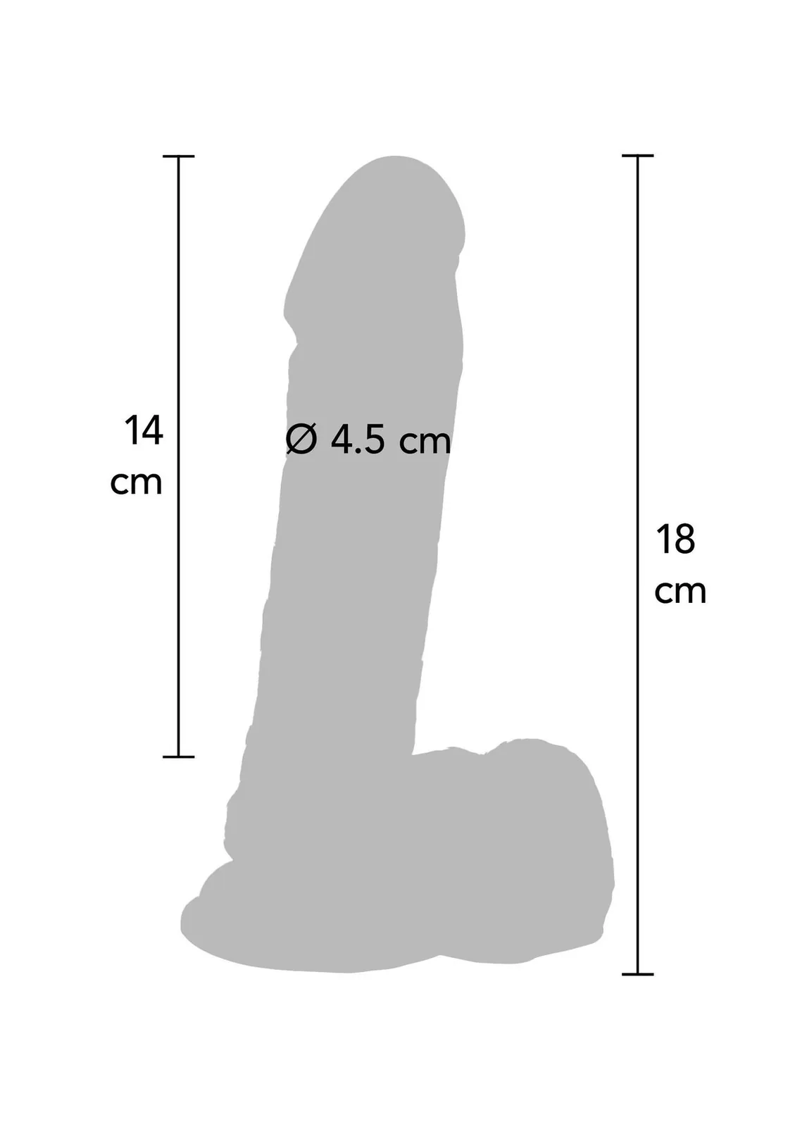 Dildo 7 inch with Balls Light skin tone - Image 3
