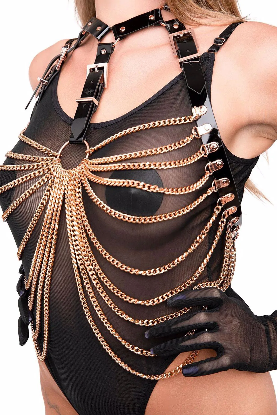Kinky Diva Buckled Chain Top - Image 3